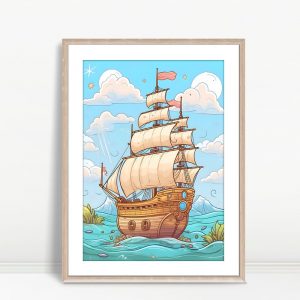 Adventure Sailing Ship Illustration