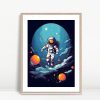 Astronaut Floating In Outer Space