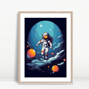 Astronaut Floating In Outer Space