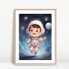 Cute Astronaut Exploring Planets