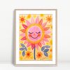 Smiling Sunflower Cheerful Kids Art