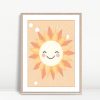 Happy Sunshine Smiles Peachy Wall Art