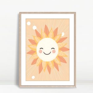 Happy Sunshine Smiles Peachy Wall Art