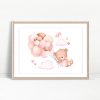 Bear With Balloons In Pink Clouds