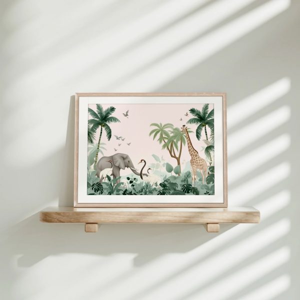 Safari Animals In Jungle Pastels - Image 4