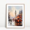 Double Decker Bus In Snowy London