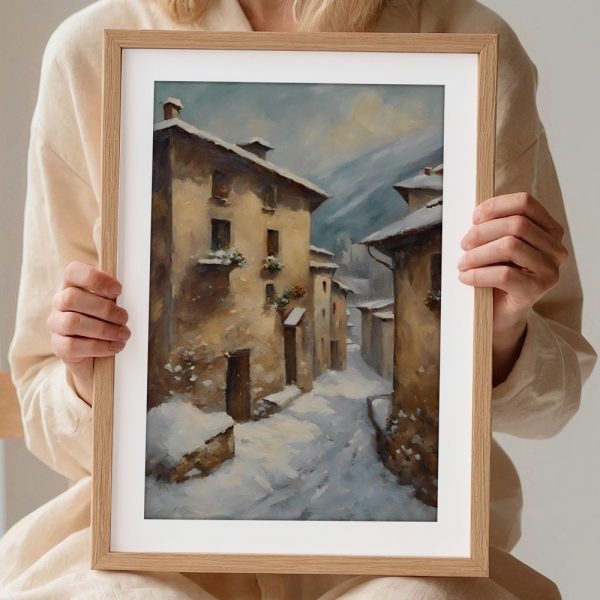 Snow Covered Village In The Alps - Image 2