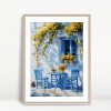 Mediterranean Courtyard With Yellow Blossoms