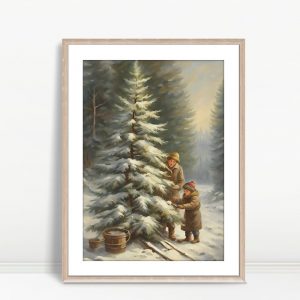 Winter Memories Decorating Snowy Pine