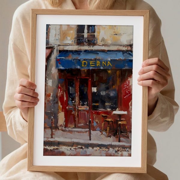 Parisian Cafe With Blue Awning - Image 2