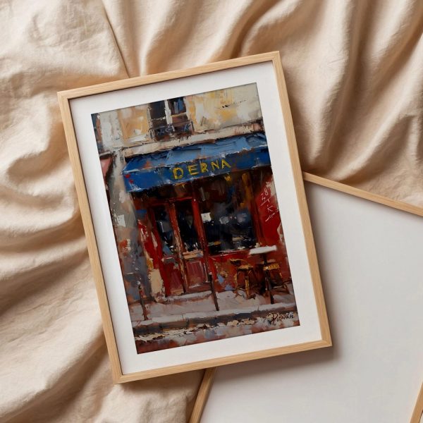 Parisian Cafe With Blue Awning - Image 3