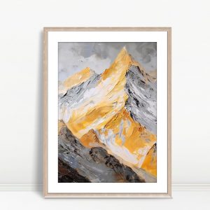 Golden Peaks Modern Mountain Majesty