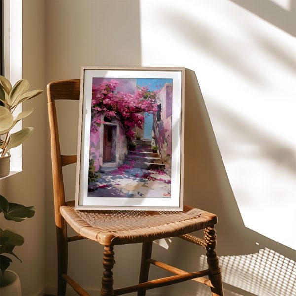 Pink Bougainvillea Courtyard Reflections - Image 4