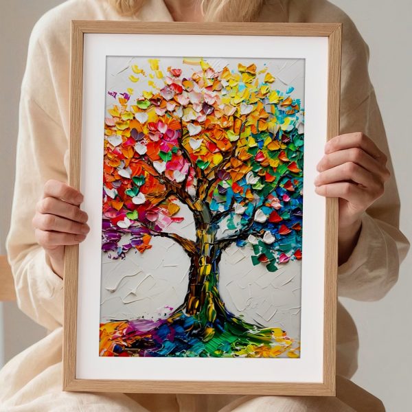 Rainbow Heart Tree Colorful Flourish - Image 2