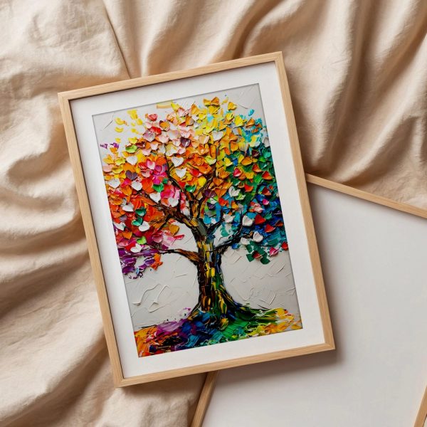 Rainbow Heart Tree Colorful Flourish - Image 3