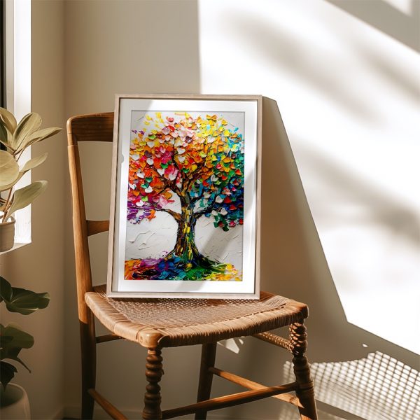 Rainbow Heart Tree Colorful Flourish - Image 4