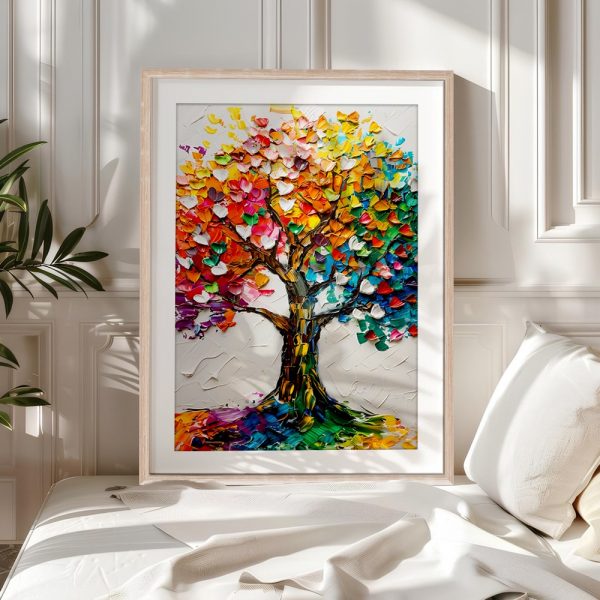 Rainbow Heart Tree Colorful Flourish - Image 5