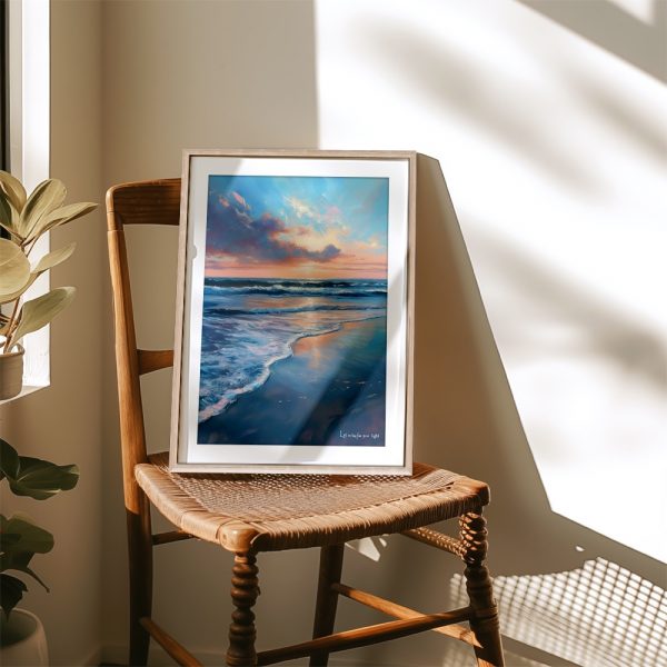 Pastel Dawn Reflections Ocean Shore - Image 4