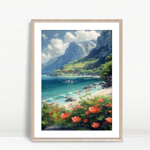 Blossoming Coastline Mountainside Escape
