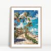 Coastal Promenade Sunlit Palm Stroll