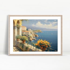 Sunlit Terrace Coastal Paradise
