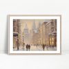 Golden Glow Winter Street Scene