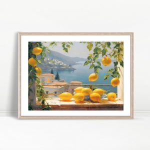 Lemons Framing Seaside Horizon