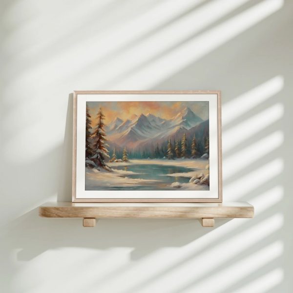 Tranquil Lake Alpine Sunrise - Image 4