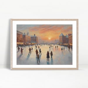 Skaters at Sunset Town Square