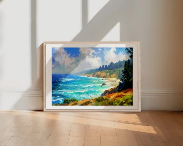 Painterly Cliffs and Turquoise Sea - Image 2