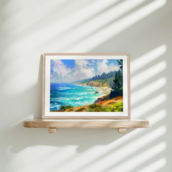 Painterly Cliffs and Turquoise Sea - Image 4