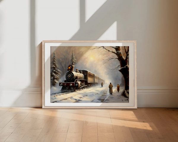 Steam Train Through Winter Woods - Image 2