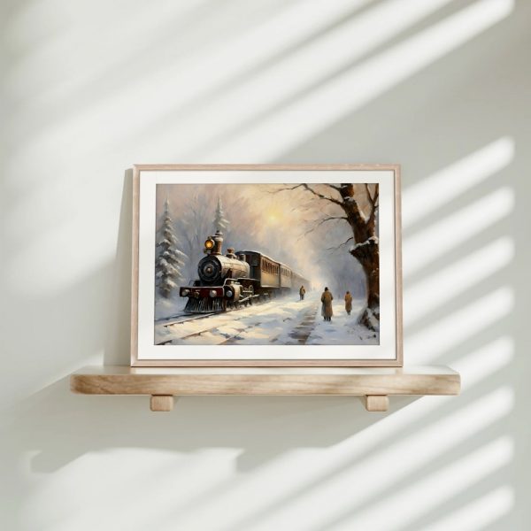Steam Train Through Winter Woods - Image 4