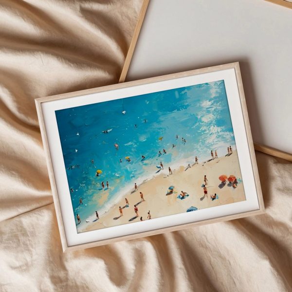 Sunbathers on Azure Coastline - Image 3