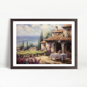 Tuscan Vineyard Patio With Valley View