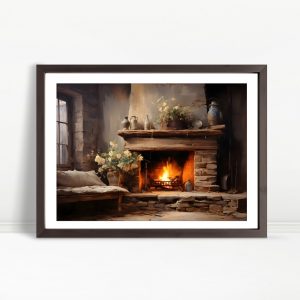 Cozy Hearth In Stone Cottage