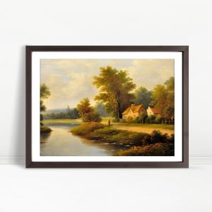 River Cottage Under Golden Trees