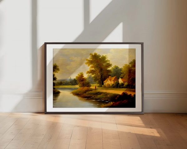 River Cottage Under Golden Trees - Image 2
