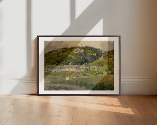 Mountain Hamlet With Wooden Bridge - Image 2