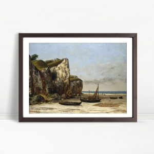 Fishing Boats By Rocky Cliffs