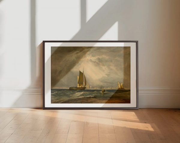 Sailboats Drifting Beneath Stormy Skies - Image 2