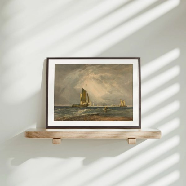 Sailboats Drifting Beneath Stormy Skies - Image 4