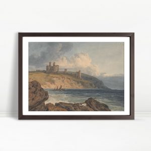 Coastal Castle Above Rolling Waves