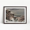 Snow-Covered Cliffs Beside Winter Sea