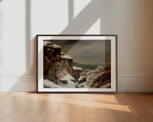 Snow-Covered Cliffs Beside Winter Sea - Image 2