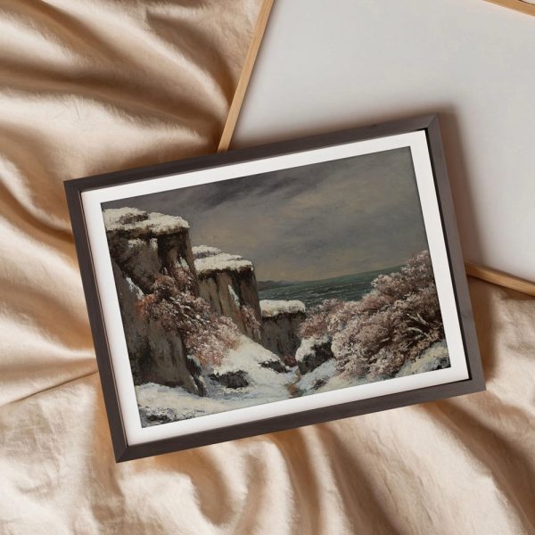 Snow-Covered Cliffs Beside Winter Sea - Image 3