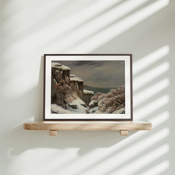 Snow-Covered Cliffs Beside Winter Sea - Image 4