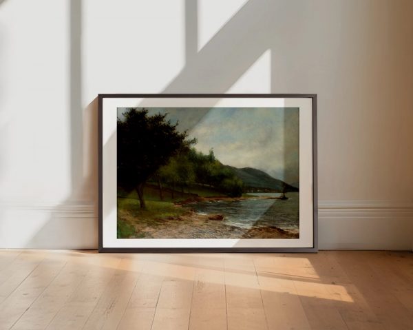 Shaded Shoreline With Distant Sail - Image 2
