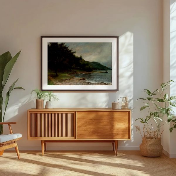 Shaded Shoreline With Distant Sail - Image 5