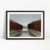 Symmetrical Canal With Autumn Trees